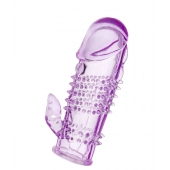 Фиолетовая насадка с коготком и шипами - 13 см. - Toyfa Basic - в Самаре купить с доставкой