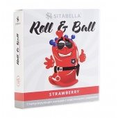 Стимулирующий презерватив-насадка Roll   Ball Strawberry - Sitabella - купить с доставкой в Самаре