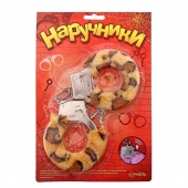 Металлические наручники с леопардовой плюшевой отделкой - Сима-Ленд - купить с доставкой в Самаре