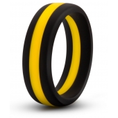 Черно-желтое силиконовое эрекционное кольцо Silicone Go Pro Cock Ring - Blush Novelties - в Самаре купить с доставкой