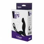 Черный вибромассажер простаты P-PLEASER W ERECTION ENHANCE - Dream Toys - в Самаре купить с доставкой