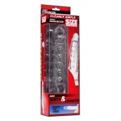 Прозразная закрытая насадка на пенис с поддержкой мошонки Clearly Ample Penis Enhancer - 22 см. - XR Brands - в Самаре купить с доставкой