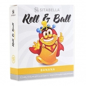 Стимулирующий презерватив-насадка Roll   Ball Banana - Sitabella - купить с доставкой в Самаре