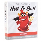 Стимулирующий презерватив-насадка Roll   Ball Cherry - Sitabella - купить с доставкой в Самаре