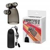 Дымчатая насадка-мастурбатор с вибрацией Vibrating Crystal Cap II - Baile - в Самаре купить с доставкой