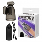 Дымчатая насадка-мастурбатор с вибрацией Vibrating Crystal Cap III - Baile - в Самаре купить с доставкой