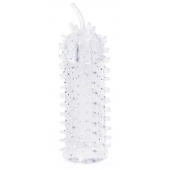 Закрытая рельефная насадка Crystal sleeve с усиками - 12 см. - Erowoman-Eroman - в Самаре купить с доставкой