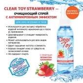 Очищающий спрей для игрушек CLEAR TOY Strawberry - 100 мл. - Биоритм - купить с доставкой в Самаре