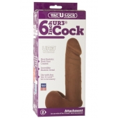 Насадка-мулат для трусиков Vac-U-Lock 6  ULTRASKYN Cock - 17,3 см. - Doc Johnson - купить с доставкой в Самаре