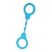 Голубые силиконовые наручники A-Toys без ключа - A-toys - купить с доставкой в Самаре