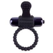Черное эрекционное виброкольцо Vibrating Silicone Super Ring - Pipedream - в Самаре купить с доставкой
