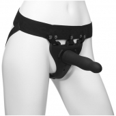 Черный полый вибрострапон Body Extensions BE Aroused - 17,78 см. - Doc Johnson - купить с доставкой в Самаре
