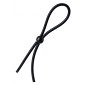 Черное лассо на пенис с одной бусиной - A-toys - в Самаре купить с доставкой