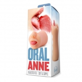 Телесный мастурбатор-ротик с язычком Oral Anne - Blush Novelties - в Самаре купить с доставкой