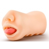Телесный мастурбатор-ротик с язычком Oral Anne - Blush Novelties - в Самаре купить с доставкой