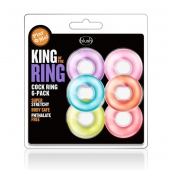 Набор из 6 эрекционных колец King of the Ring - Blush Novelties - в Самаре купить с доставкой