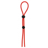 Красное лассо на пенис с двумя бусинами STRETCHY LASSO CAGE - Dream Toys - в Самаре купить с доставкой
