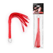 Красная плеть с рукоятью в оплетке - 28 см. - Notabu - купить с доставкой в Самаре