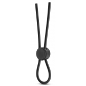 Черное силиконовое лассо на пенис SILICONE LOOP COCK RING - Blush Novelties - в Самаре купить с доставкой