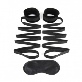 Чёрные манжеты для фиксации на кровати Bondage Bed Strap - Lux Fetish - купить с доставкой в Самаре