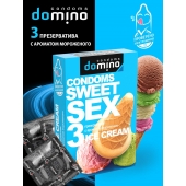 Презервативы для орального секса DOMINO Sweet Sex с ароматом мороженого - 3 шт. - Domino - купить с доставкой в Самаре