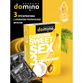 Презервативы для орального секса DOMINO Sweet Sex с ароматом тропических фруктов - 3 шт. - Domino - купить с доставкой в Самаре