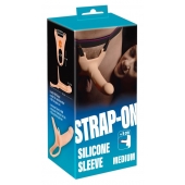 Силиконовый полый страпон на ремнях Silicone Strap-on - 16 см. - Orion - купить с доставкой в Самаре