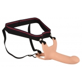 Силиконовый полый страпон на ремнях Silicone Strap-on - 16 см. - Orion - купить с доставкой в Самаре