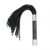 Черная плеть Easytoys Flogger With Metal Grip - 38 см. - Easy toys - купить с доставкой в Самаре