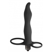 Черная вибронасадка для двойного проникновения Flirtini - 15,9 см. - Lola Games - купить с доставкой в Самаре