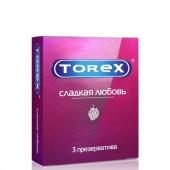 Презервативы Torex  Сладкая любовь  с ароматом клубники - 3 шт. - Torex - купить с доставкой в Самаре