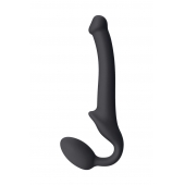 Черный безремневой страпон Silicone Bendable Strap-On S - Strap-on-me - купить с доставкой в Самаре