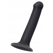 Черный фаллос на присоске Silicone Bendable Dildo M - 18 см. - Strap-on-me - купить с доставкой в Самаре