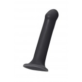 Черный фаллос на присоске Silicone Bendable Dildo L - 19 см. - Strap-on-me - купить с доставкой в Самаре