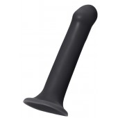 Черный фаллос на присоске Silicone Bendable Dildo L - 19 см. - Strap-on-me - купить с доставкой в Самаре