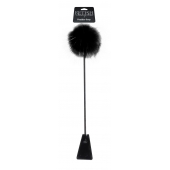 Черный стек Feather Crop с пуховкой на конце - 53,3 см. - Pipedream - купить с доставкой в Самаре