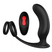 Черный массажер простаты REMOTE P-PLEASER - Dream Toys - в Самаре купить с доставкой