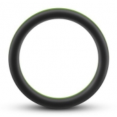Черно-зеленое эрекционное кольцо Silicone Go Pro Cock Ring - Blush Novelties - в Самаре купить с доставкой