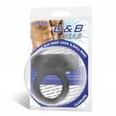 Черное двойное силиконовое кольцо С B GEAR - BlueLine - в Самаре купить с доставкой