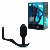 Черное эрекционное кольцо с анальным плагом Snug   Tug - b-Vibe - в Самаре купить с доставкой