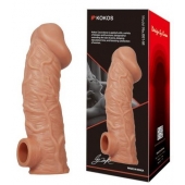 Телесная насадка на фаллос с фиксацией мошонки EXTREME SLEEVE - 15,6 см. - KOKOS - в Самаре купить с доставкой