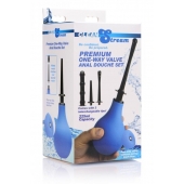 Анальный душ с 3 насадками Premium One-way Valve Anal Douche Set - XR Brands - купить с доставкой в Самаре
