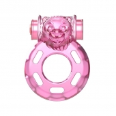 Розовое эрекционное кольцо с вибрацией Pink Bear - Baile - в Самаре купить с доставкой