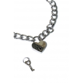 Серебристый ошейник Embrace с ключиком - Lola Games - купить с доставкой в Самаре