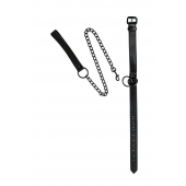 Черный ошейник Sin с поводком - Lola Games - купить с доставкой в Самаре