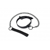 Черный ошейник Sin с поводком - Lola Games - купить с доставкой в Самаре