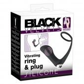 Черное эрекционное кольцо с анальной вибропробкой Vibrating Ring   Plug - Orion - в Самаре купить с доставкой