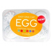 Набор из 6 мастурбаторов Tenga EGG Easy Beat с различным рельефом - Tenga - в Самаре купить с доставкой