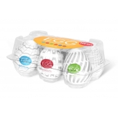 Набор из 6 мастурбаторов Tenga EGG Easy Beat с различным рельефом - Tenga - в Самаре купить с доставкой