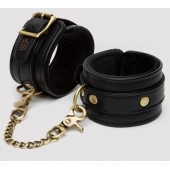 Черные оковы на ноги Bound to You Faux Leather Ankle Cuffs - Fifty Shades of Grey - купить с доставкой в Самаре